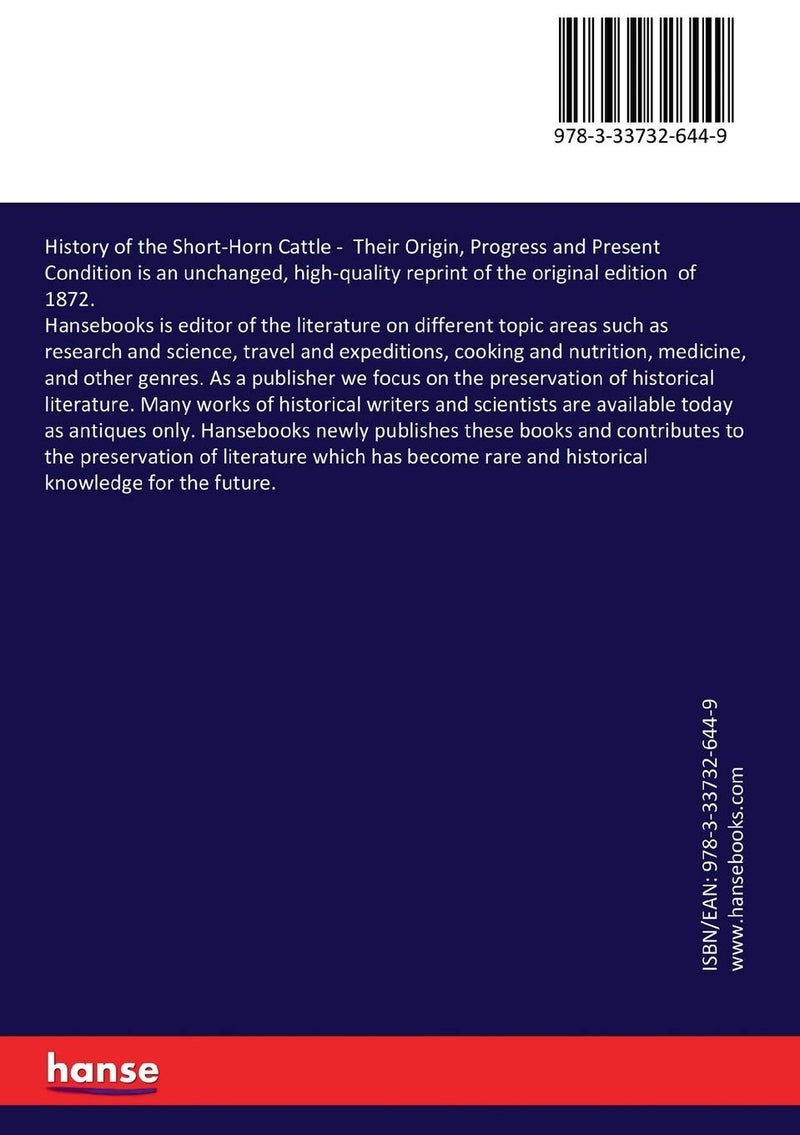 History of the Short-Horn Cattle: Their Origin, Progress and Present Condition  - Image 2