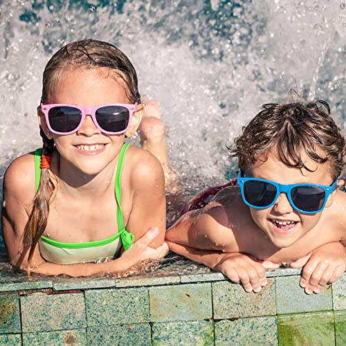 Pibupibu 8 Pack Kids Neon Colors Party Favor Supplies Unisex Sunglasses, Mix - Image 5