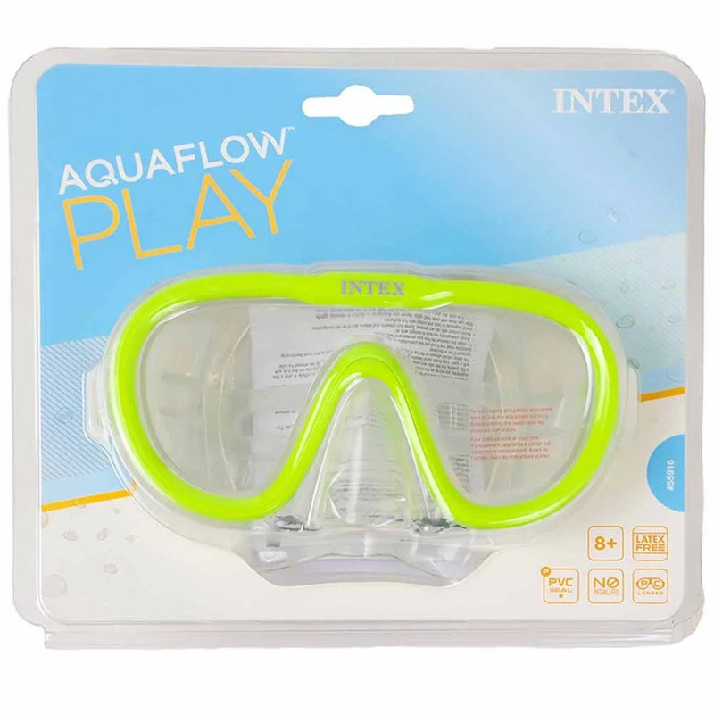 Intex Hydro Swim Ever Sea Mask, Aqua Flow Play Sea Scan Swim Mask- Green