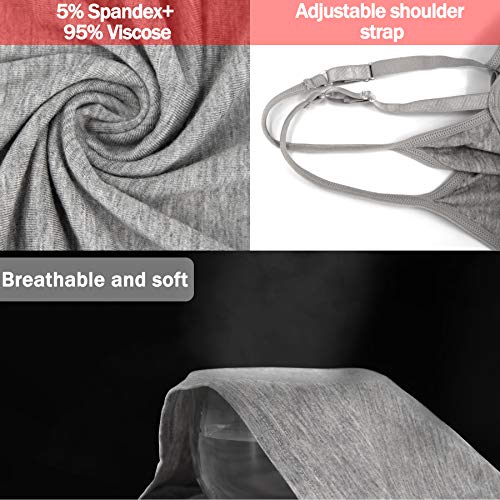 BQTQ 5 Pcs Women's Camisole Tank Top Undershirt Spaghetti Strap Basic Camisoles, M - Image 4