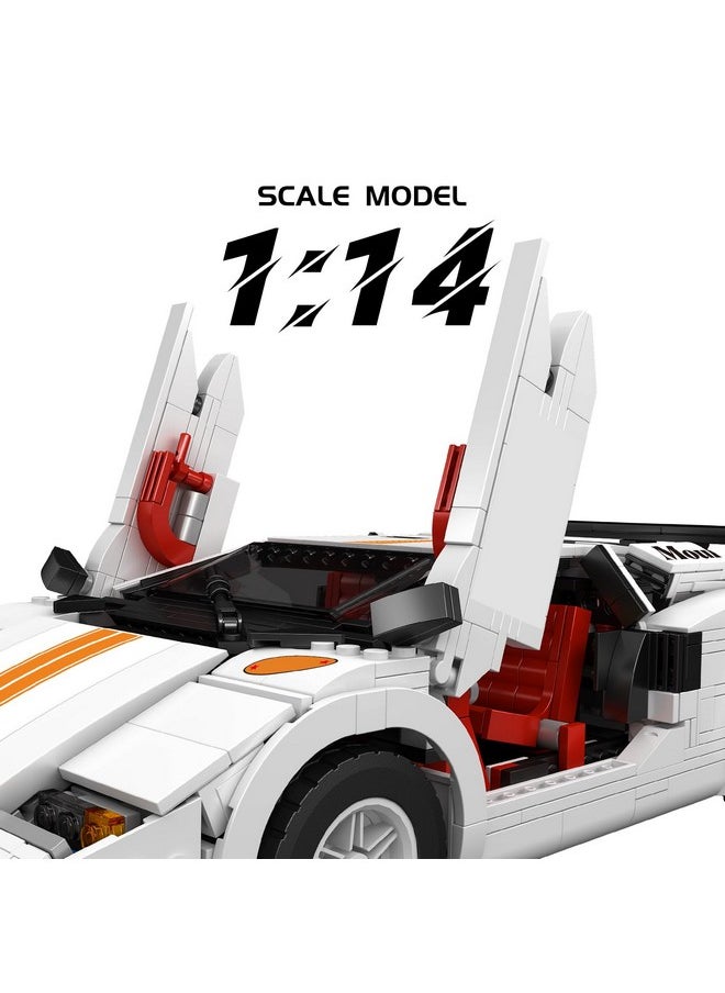 mould king MOULD KING Classic Super Sports Car Building Blocks Kit, MOC Racing Car Model Replica Building Set, Collectible Set for Adults to Build, Construction Toys Gifts for Kids Boys Girl (1349 Pieces)  - Image 5