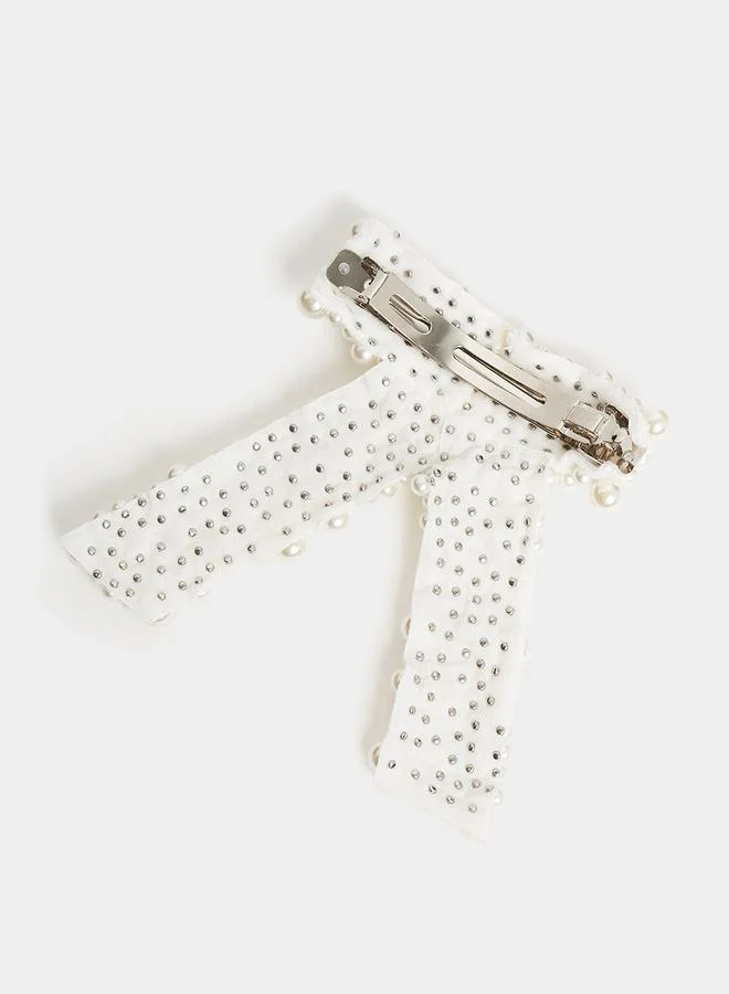 Styli Faux Pearl Barrette Clip