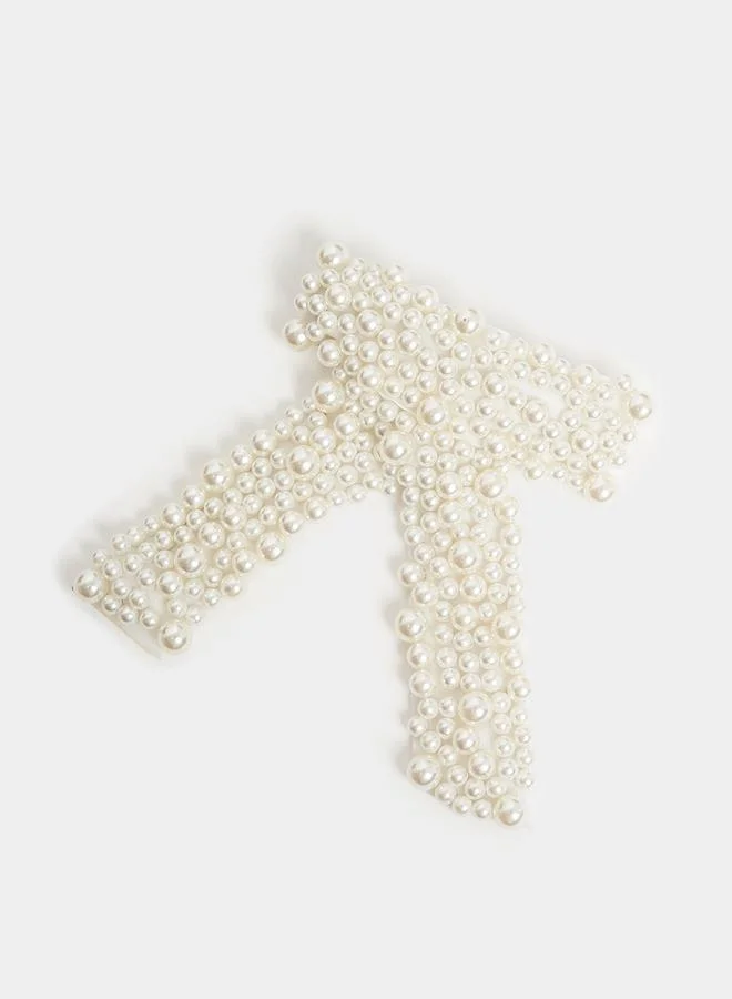 Styli Faux Pearl Barrette Clip