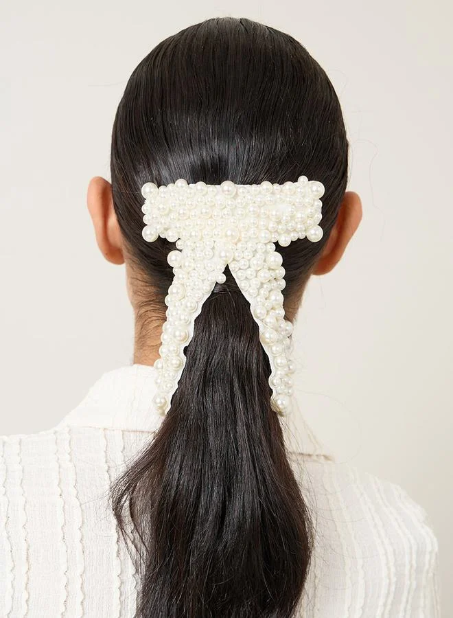 Styli Faux Pearl Barrette Clip