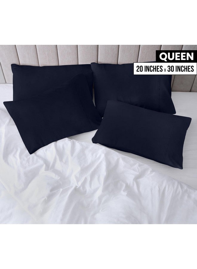 Utopia Bedding Queen Pillow Cases - 4 Pack - Envelope Closure - Soft Brushed Microfiber Fabric - Shrinkage and Fade Resistant Pillow Covers Queen Size 20 X 30 Inches (Navy) - Image 2