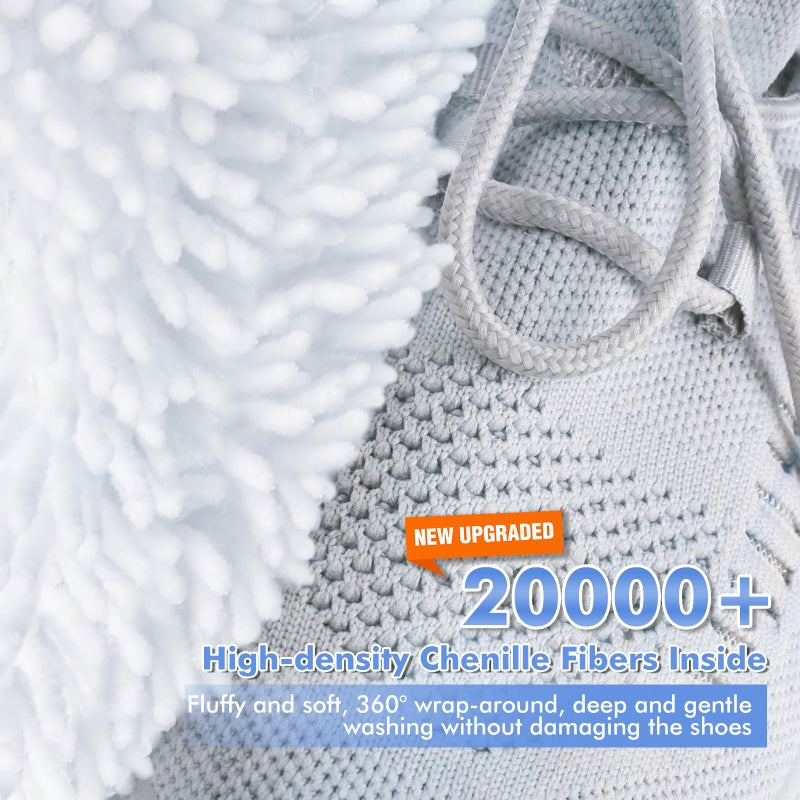Teletrogy 2Pcs Shoe Washing Machine Bags, Laundry Shoes Bag for Washer & Dryer, Reusable Shoe Cleaning Bag Fluffy Fiber Inside, Sneaker Tennis Laundry Bags for All Shoes, Large Size, 7 x 13 Inches - Image 3