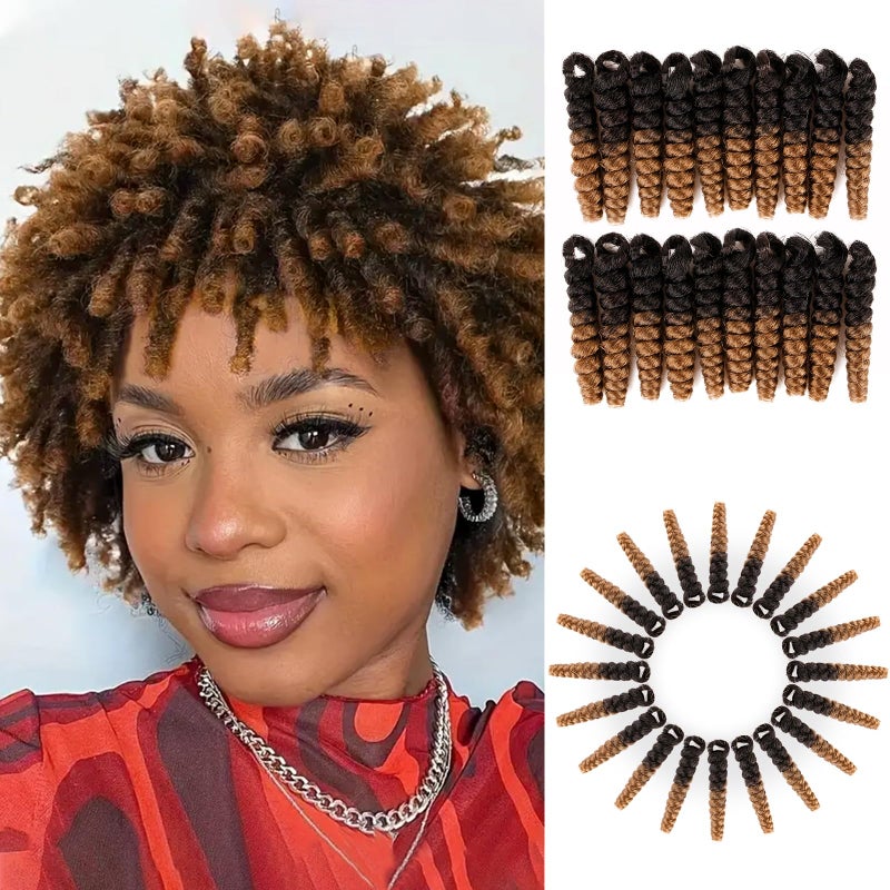 BECUS 3Packs 10inches Crochet Braids Hair for Black Women Synthetic Short Braiding 6mm Tapered Cut Jamaican Jumpy Wand Hair1B Natural BlackBlonde