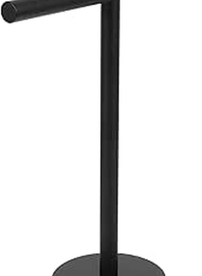 304 Stainless Steel Black Vertical T Shaped Freestanding Towel Holder Stand Bathroom Countertop Hand Towel Rack - Image 1