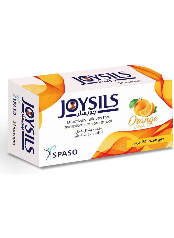 Joysils Herbal Cough Lozenges - Relieves the Symptoms of Sore Throat - Orange Flavour - 24's - Image 1