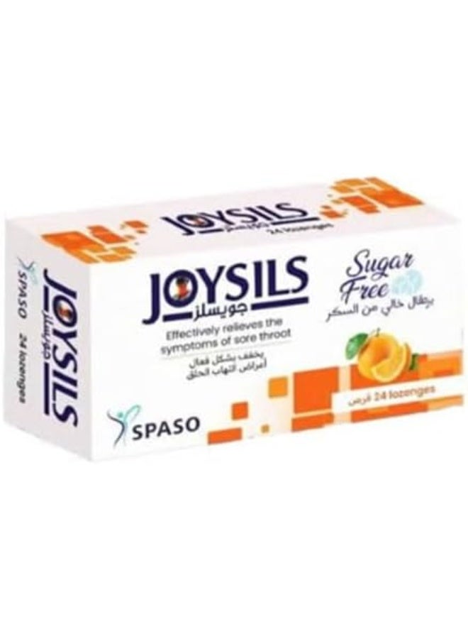 Joysils Herbal Cough Lozenges - Relieves the Symptoms of Sore Throat - Orange Flavour - 24's - Image 2