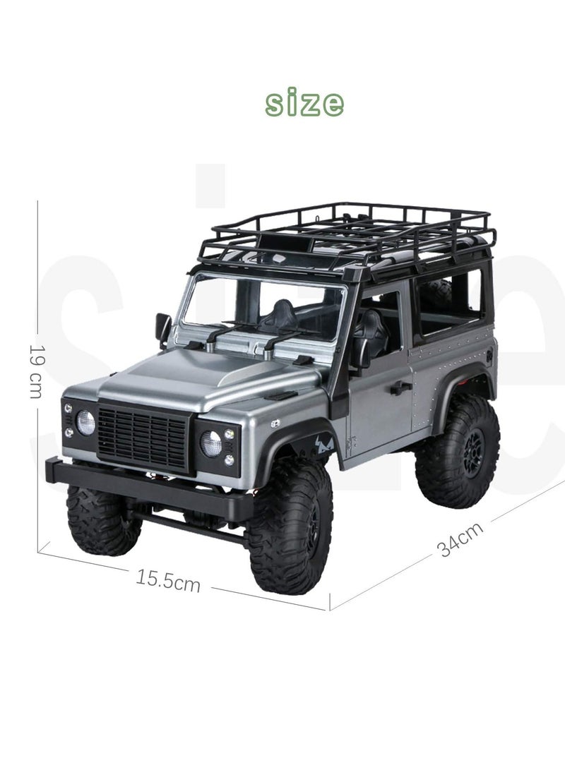 GoolRC RC Car, RC Crawler Off Road Truck, Safe And Durable Jeep With Lights, Anti Wear And Anti Fall Remote Control Car For Kids, (1pc, Grey, With One Battery) - Image 4