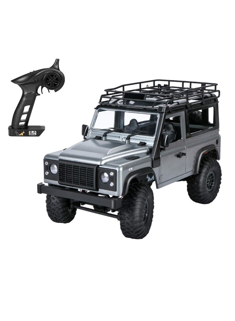 GoolRC RC Car, RC Crawler Off Road Truck, Safe And Durable Jeep With Lights, Anti Wear And Anti Fall Remote Control Car For Kids, (1pc, Grey, With One Battery) - Image 1