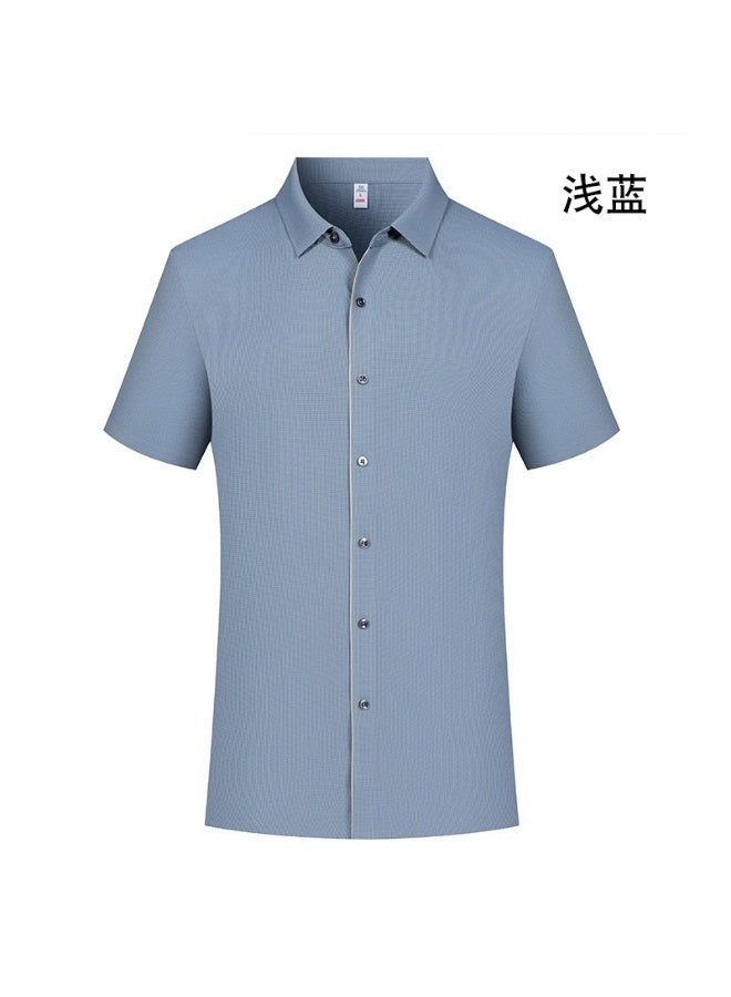 Men's Ice Silk Polo Shirt Short Sleeve Breathable Casual  Summer  Fashion T-Shirt - Image 1