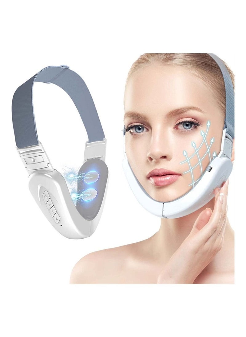 DMG TECH - Double Chin Reducer Machine, Electric V-Shape Face lift, Micro Current Face Slimming Massager, LED Photon Therapy Facial Slimming, Intelligent Reusable Face Lifting Massager with Blue Light - Image 1