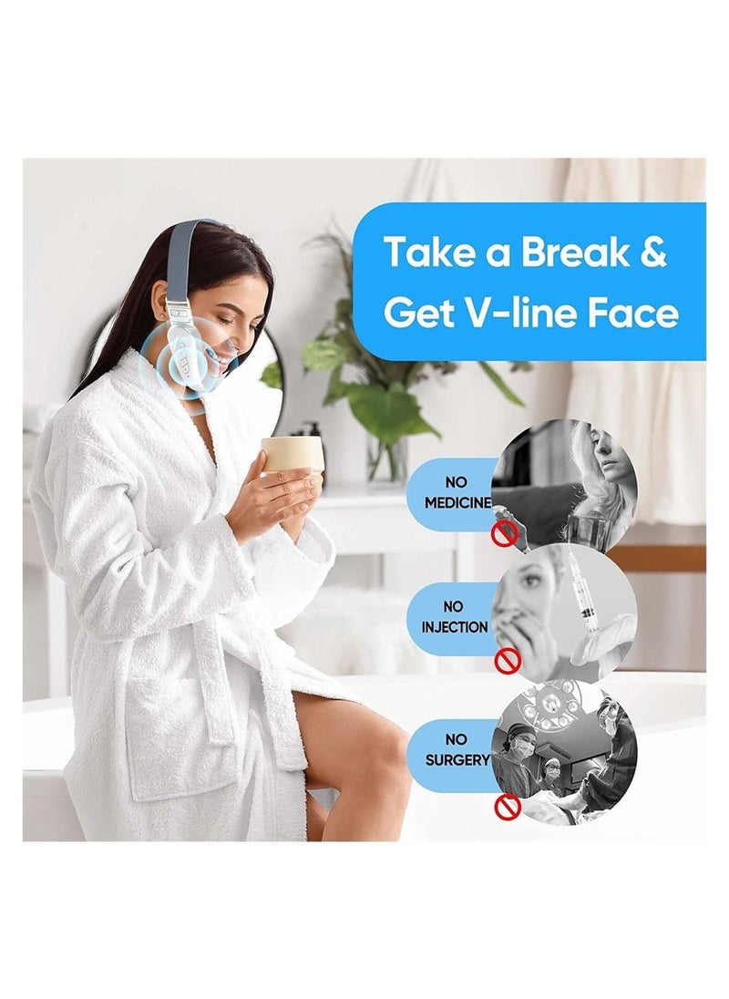 DMG TECH - Double Chin Reducer Machine, Electric V-Shape Face lift, Micro Current Face Slimming Massager, LED Photon Therapy Facial Slimming, Intelligent Reusable Face Lifting Massager with Blue Light - Image 1