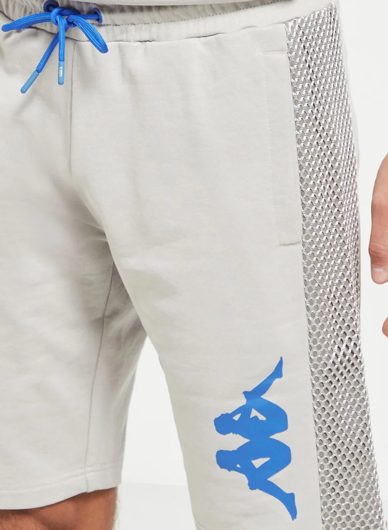 Kappa Logo Drawstring Mesh Printed Shorts
