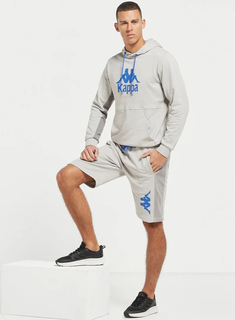 Kappa Logo Drawstring Mesh Printed Shorts