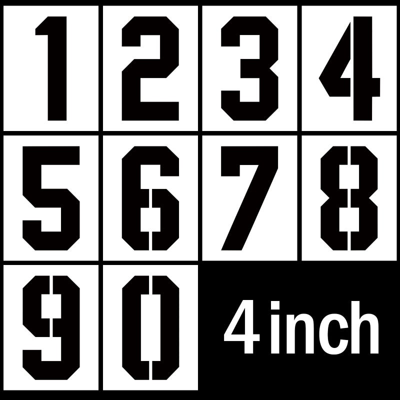 4 Inch Reusable Number Stencils Set 09 Plastic Stencil Template for Cake  Address Number Painting