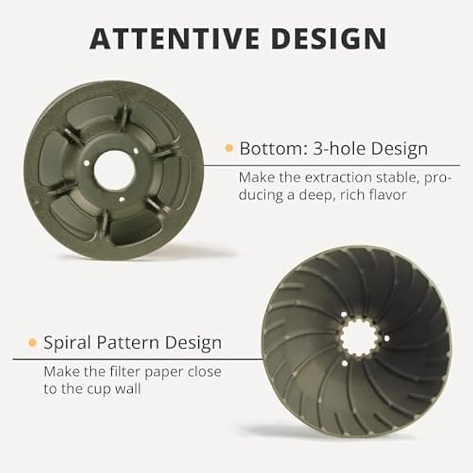 NALACAL Collapsible Coffee Dripper Silicone Reusable Pour Over Coffee Maker Pour Over Coffee Dripper For Camping Business Trip HomeOffice Single Clever Coffee Dripper Green 12 Cup - Image 3