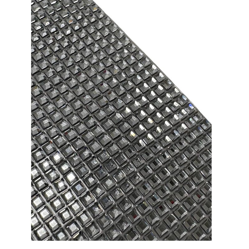 DeLush Resin Self Adhesive Square Shape Rhinestone Sticker Roll DIY Decoration Hotfix Crystal Gem Sheet for Art and Craft 40cm x 24cm - Image 2