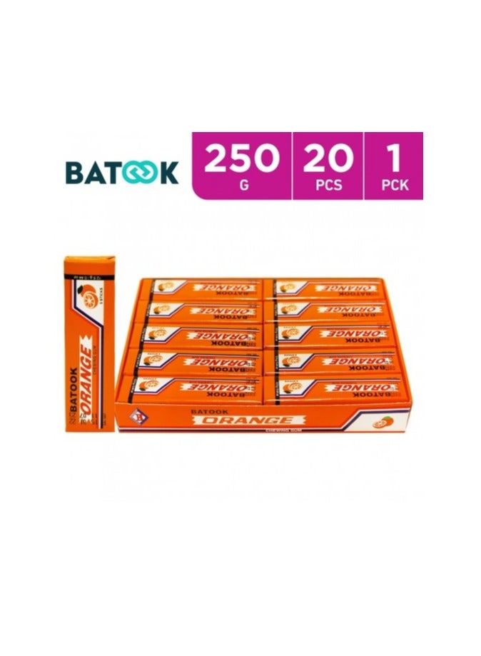 باطوق باطوق لبان بطعم البرتقال 5 شرائح *2.5 جرام *20 قطعة - 250جرام - Image 4