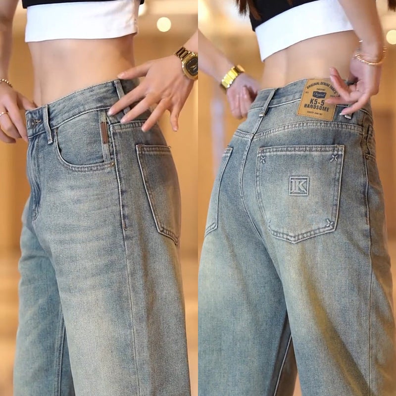 Unisex Classic Denim Jeans Loose Fit Daily Outdoor Wear - Image 1
