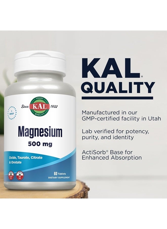 Kal 500 Mg Magnesium Tablets, 60 Count - Image 4