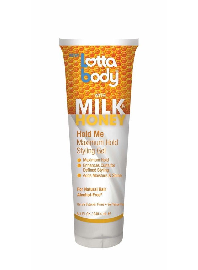 Creme of Nature Lotta Body Milk and Honey Hold Maximum Hold Styling Hair Gel 248Ml