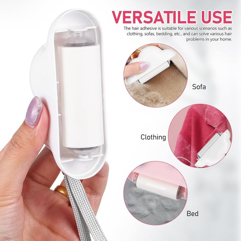 Lint Roller Set 2pcs with 60 Refill Sheets Strong Adhesive Pet Hair Remover for Clothes Upholstery and Car Interior Portable Sticky Lint Roller for Pet Hair - Image 3