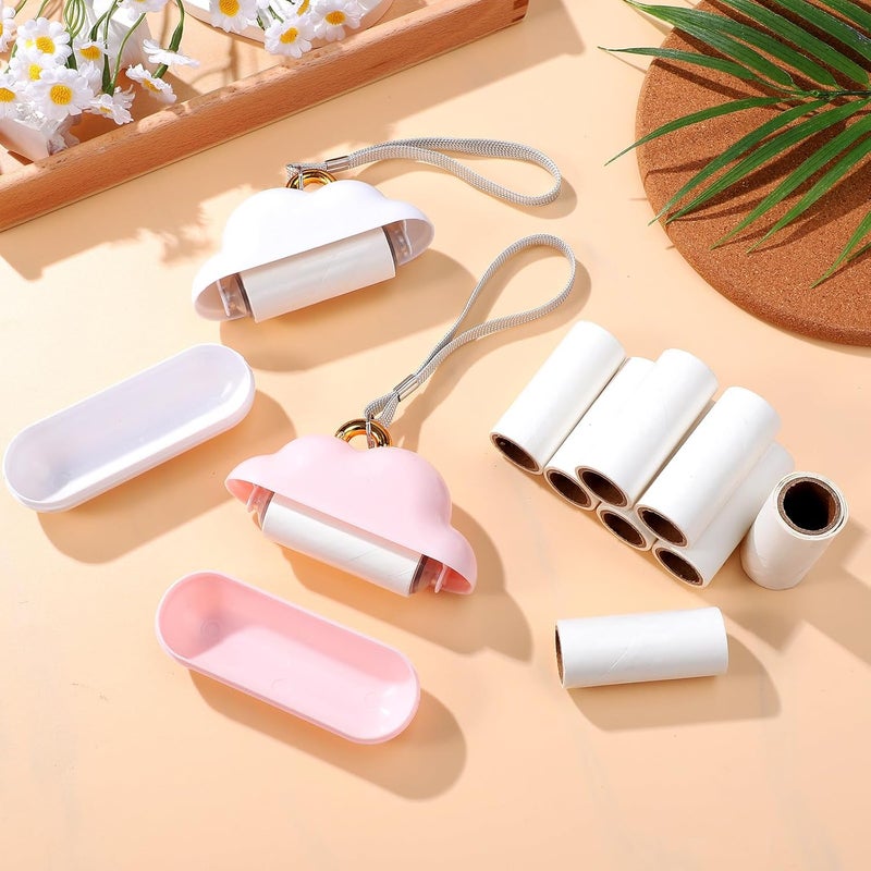 Lint Roller Set 2pcs with 60 Refill Sheets Strong Adhesive Pet Hair Remover for Clothes Upholstery and Car Interior Portable Sticky Lint Roller for Pet Hair - Image 5