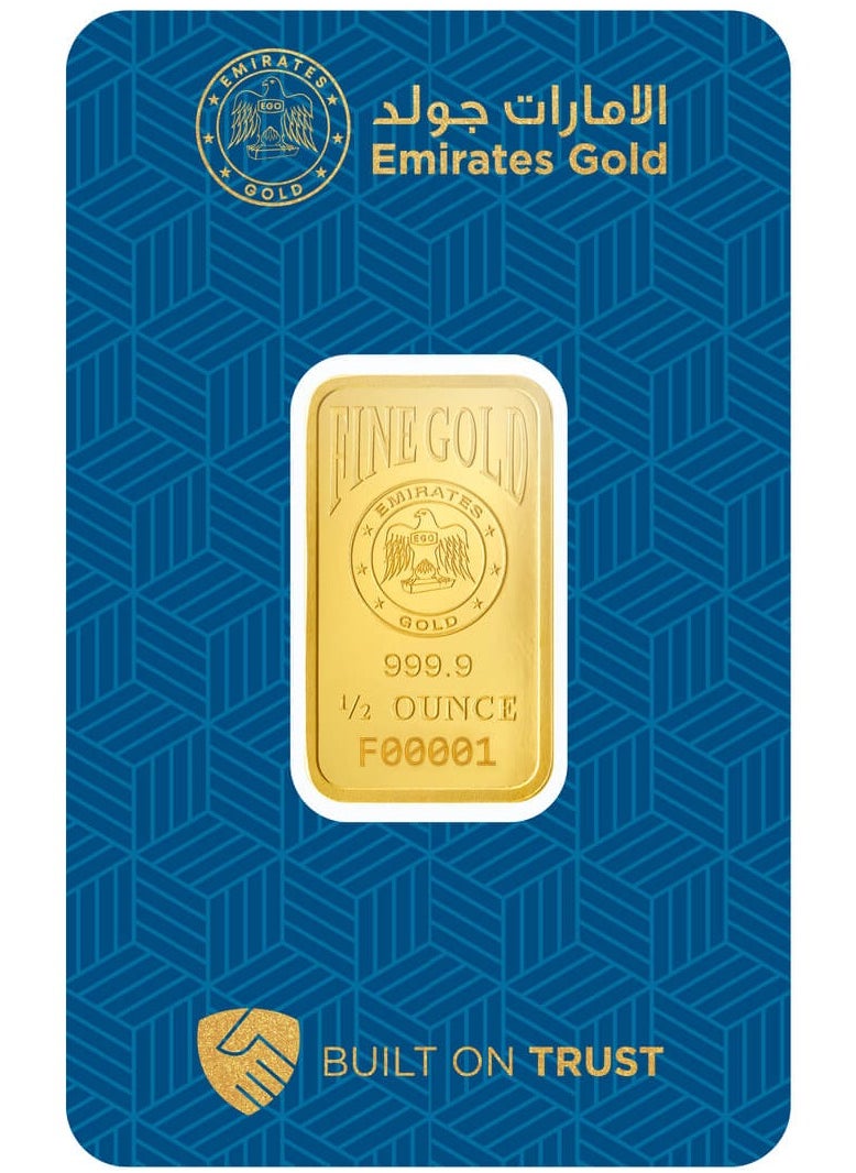 Emirates Gold Emirates 1/2 Ounce 999.9 Purity Gold Bar  - Image 1