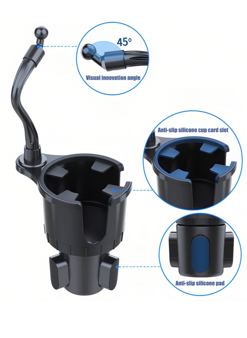 Car phone navigation holder | 360° rotating telescopic arm Adjustable cup holder base (2.5-4.1 inches) Dual height and angle adjustment Suitable for all car models - Image 4