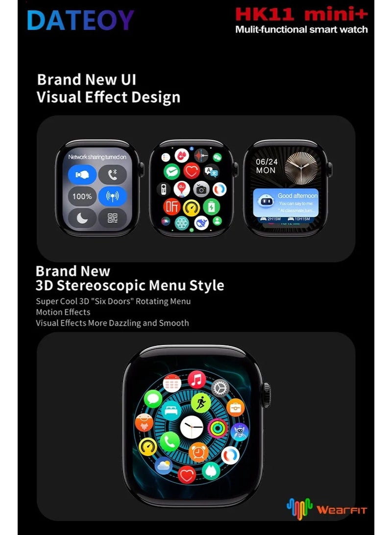 HK ساعة HK11 Mini+ الذكية – أناقة مدمجة مع شاشة AMOLED بحجم 1.75" - Image 2