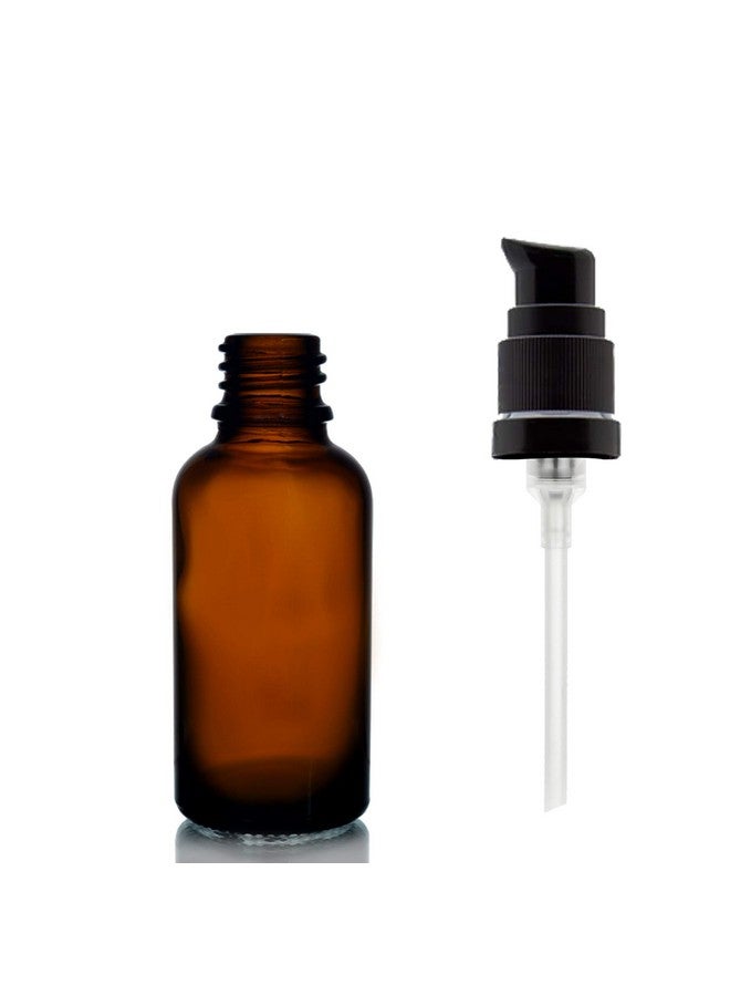 Devinez Amber Color Round Glass Bottle with Lotion Pump & Black Cap, 30 ml - Set of 6 for Essential Oils, Blends, DIY skin care, Cosmetics, Multipurpose Bottle for Home and Travel Purpose - Image 4