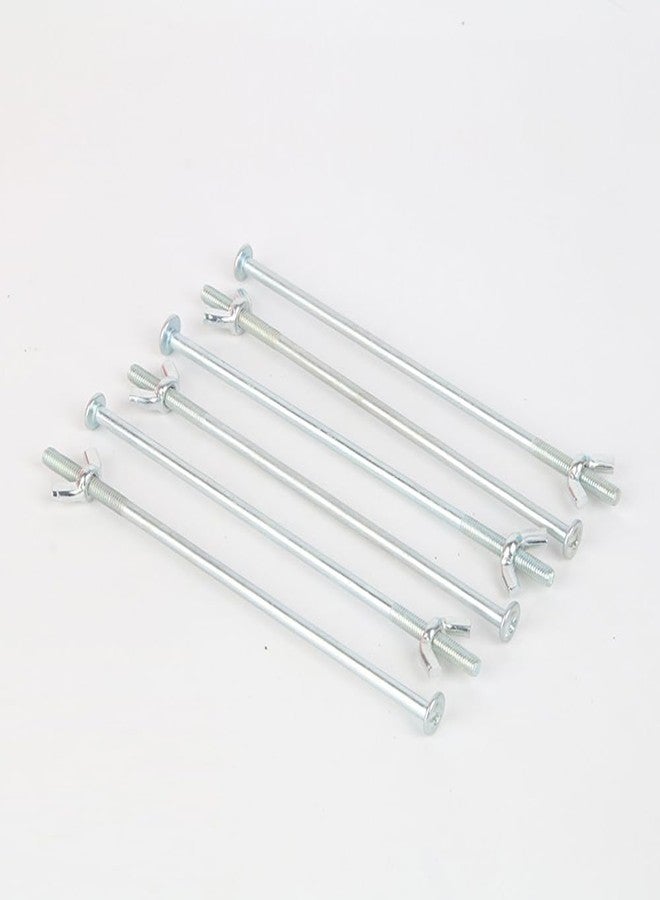 DraCra 4 Pack Crutches Handle Bolt Mount Replacement 5.5'' Metal Rod with Adjustable Screw Nut for Underarm Crutch Hand Grip Medical Walking Aid Cane Adult Senior - Image 4
