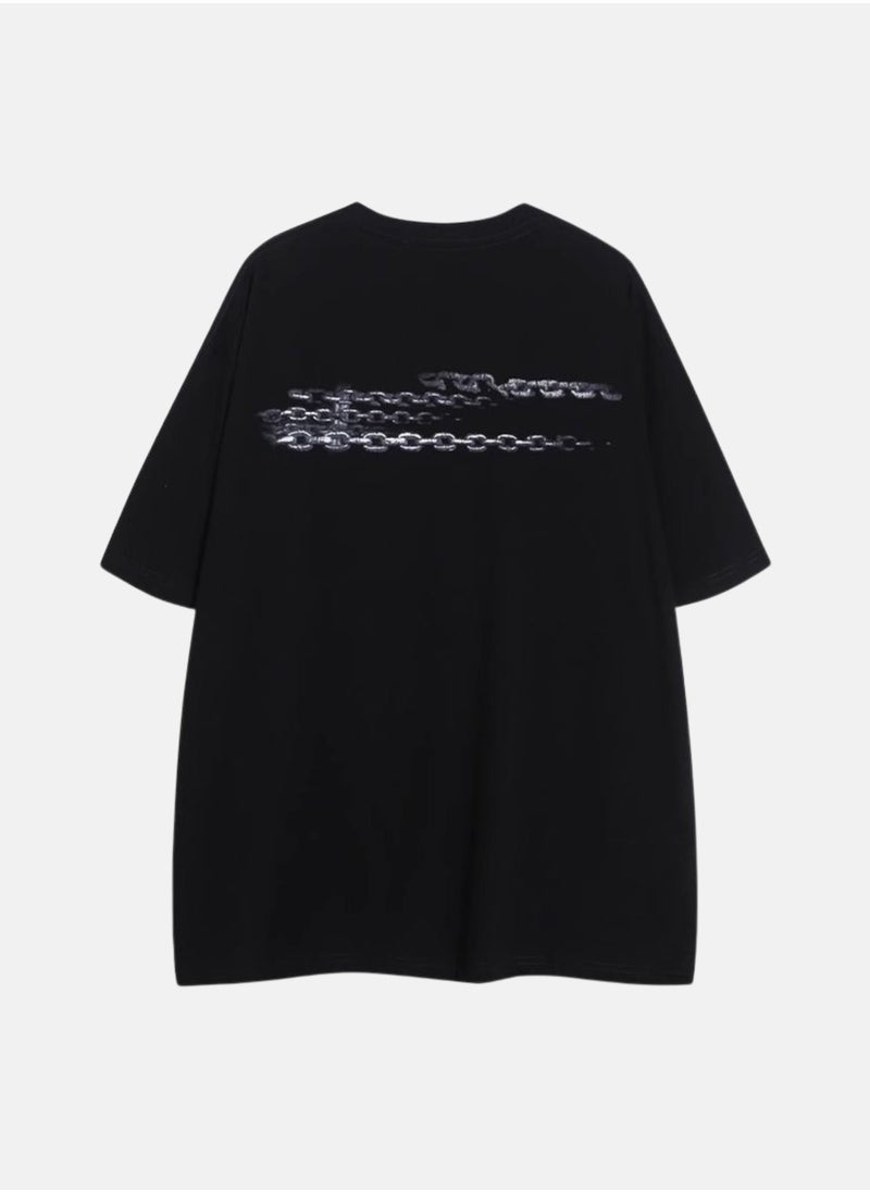 Thirty-One Code Data Black Spider Printed Oversized T-shirt  - Image 2