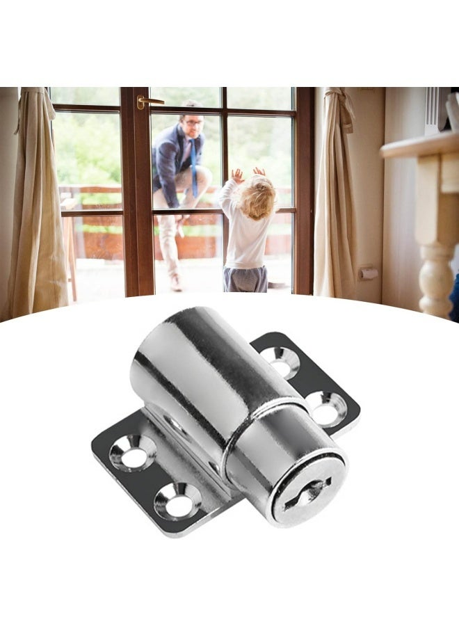 Sliding Door Window Lock, Sliding Patio Door Catches Set, Window Buckle Locks with Universal Keys for Window Child Safety Protection Lock (Black) - Image 5