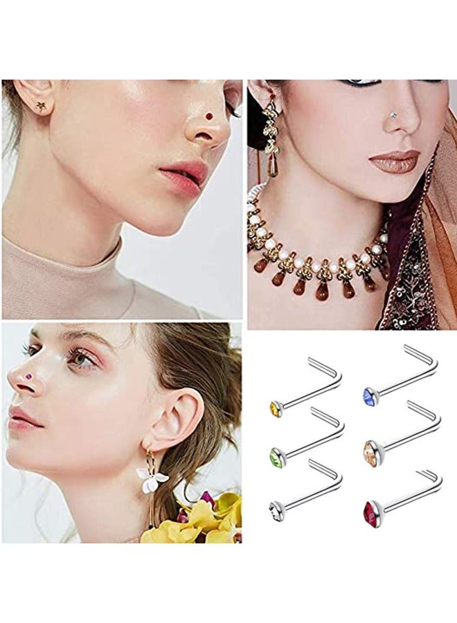 GUSGU 60 PCS Small Nose Rings Studs for Women Men Stainless Steel Body Jewelry - Image 4
