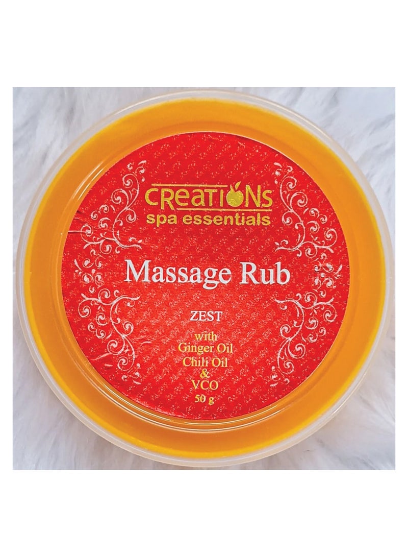 Massage Rub ZEST with Ginger Oil Chili Oil,50g