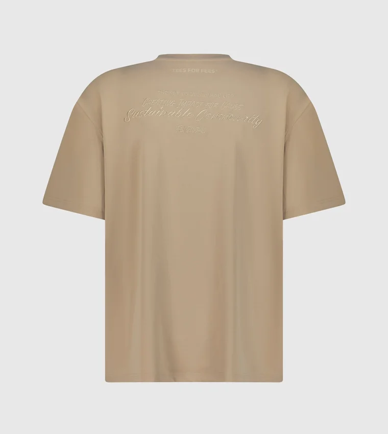 إف5 Men's Regular Fit Graphic T-Shirt - Stone