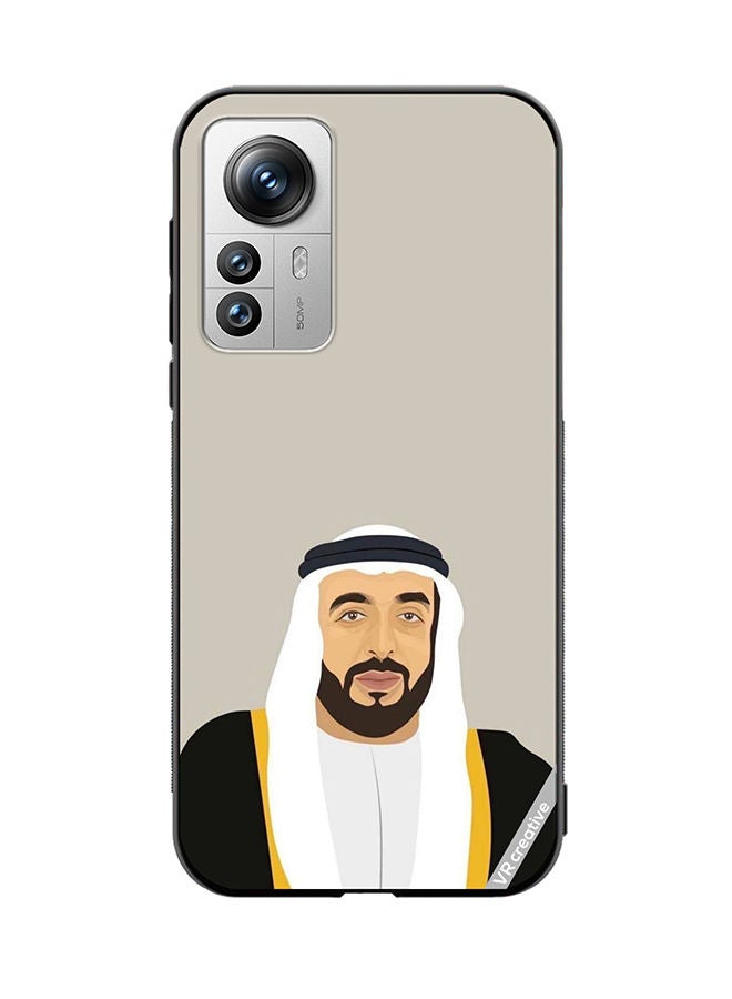 VR CREATIVE Protective Case Cover For Xiaomi 12 Pro Sheikh Khalifa Bin Zayed Bin Sultan Al Nahyan Design Multicolour - Image 1