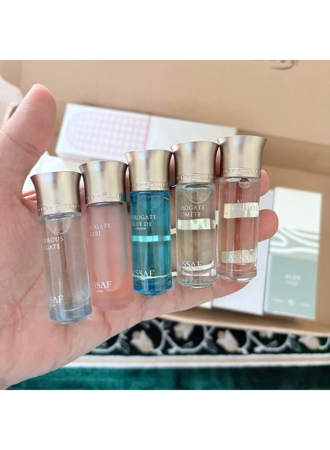 عساف عطور عساف - صندوق اروقيت: كومت 5 مل , مس 5 مل, جيرل 5 مل, دينجرس 5 مل , بلو 5 مل - Image 4