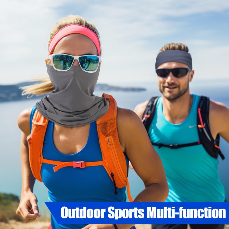 Mandydov Summer Cooling Neck Gaiter Face Mask Breathable Balaclava, UV Protection Wind Dust Proof Face Cover Scarf Bandana for Men Women, UPF 50+,Combo 3 - Image 5