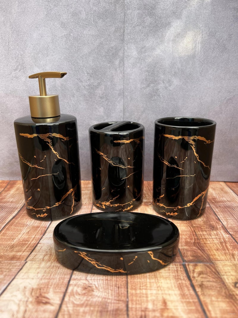 Generic "High Quality Porcelain Marble Bathroom Set - Imported and Available in Black and White" - Image 4