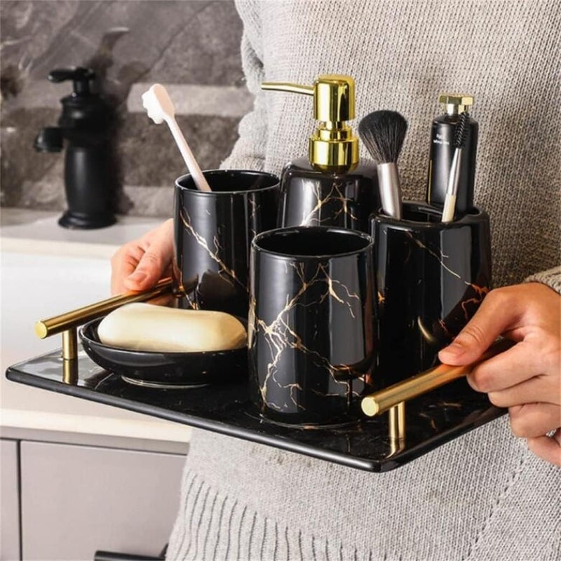 Generic "High Quality Porcelain Marble Bathroom Set - Imported and Available in Black and White" - Image 5