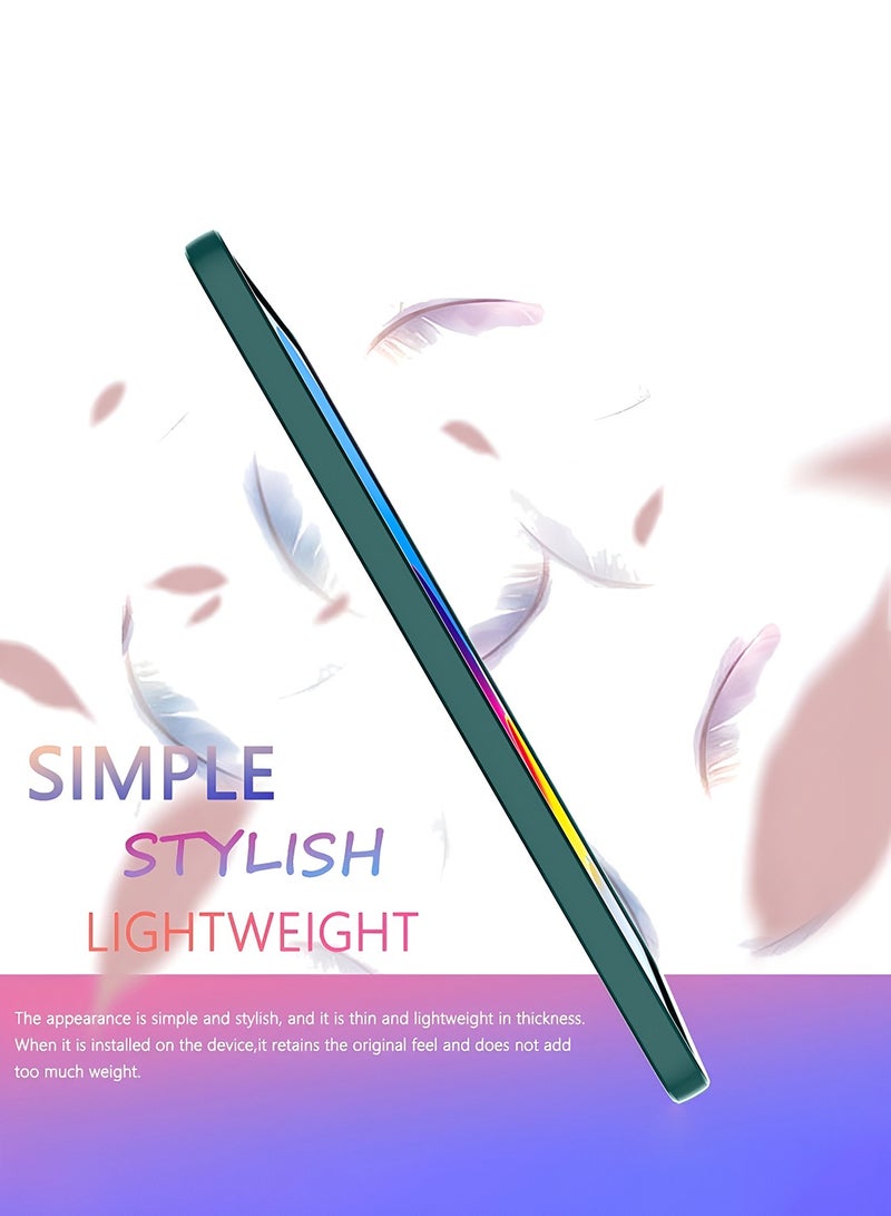 Wtech Apple iPad 2025 (11th Generation) A16 10.9 inch Premium Soft Liquid Silicone Case Cover (MCRPSN) - Dark Green - Image 5