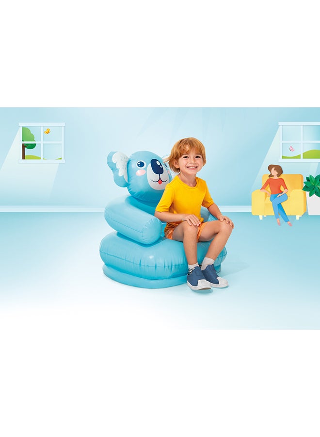 INTEX 1- Piece Elegantly Design Happy Animal Chair Assorted - Style May Vary,  Portable, Durable and Comfortable Yellow 64cm - Image 4