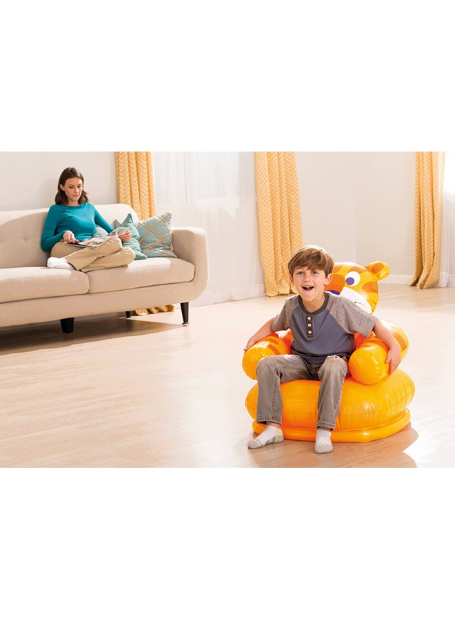 INTEX 1- Piece Elegantly Design Happy Animal Chair Assorted - Style May Vary,  Portable, Durable and Comfortable Yellow 64cm - Image 3