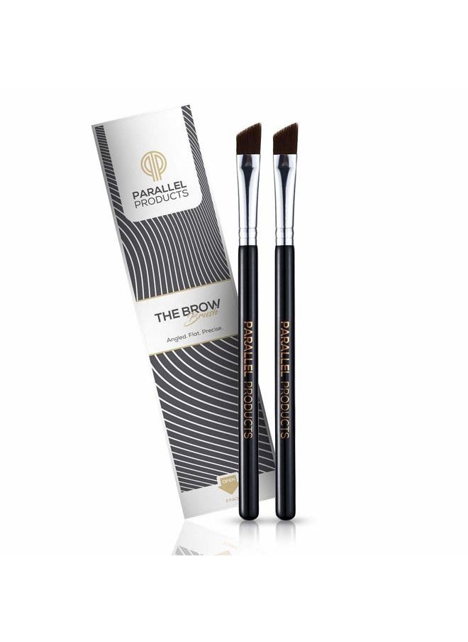 PARALLEL PRODUCTS Parallel Products - The BROW Brush - (2 Pack) Premium Angled Eyebrow Brush for Powder, Henna, Cream, Tint, Makeup, Gel, Lamination and Wax  - Image 1