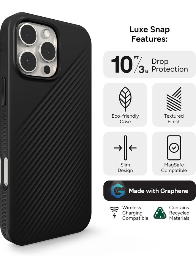 ZAGG Luxe Snap Case for iPhone 16 Pro Max Black - Image 3